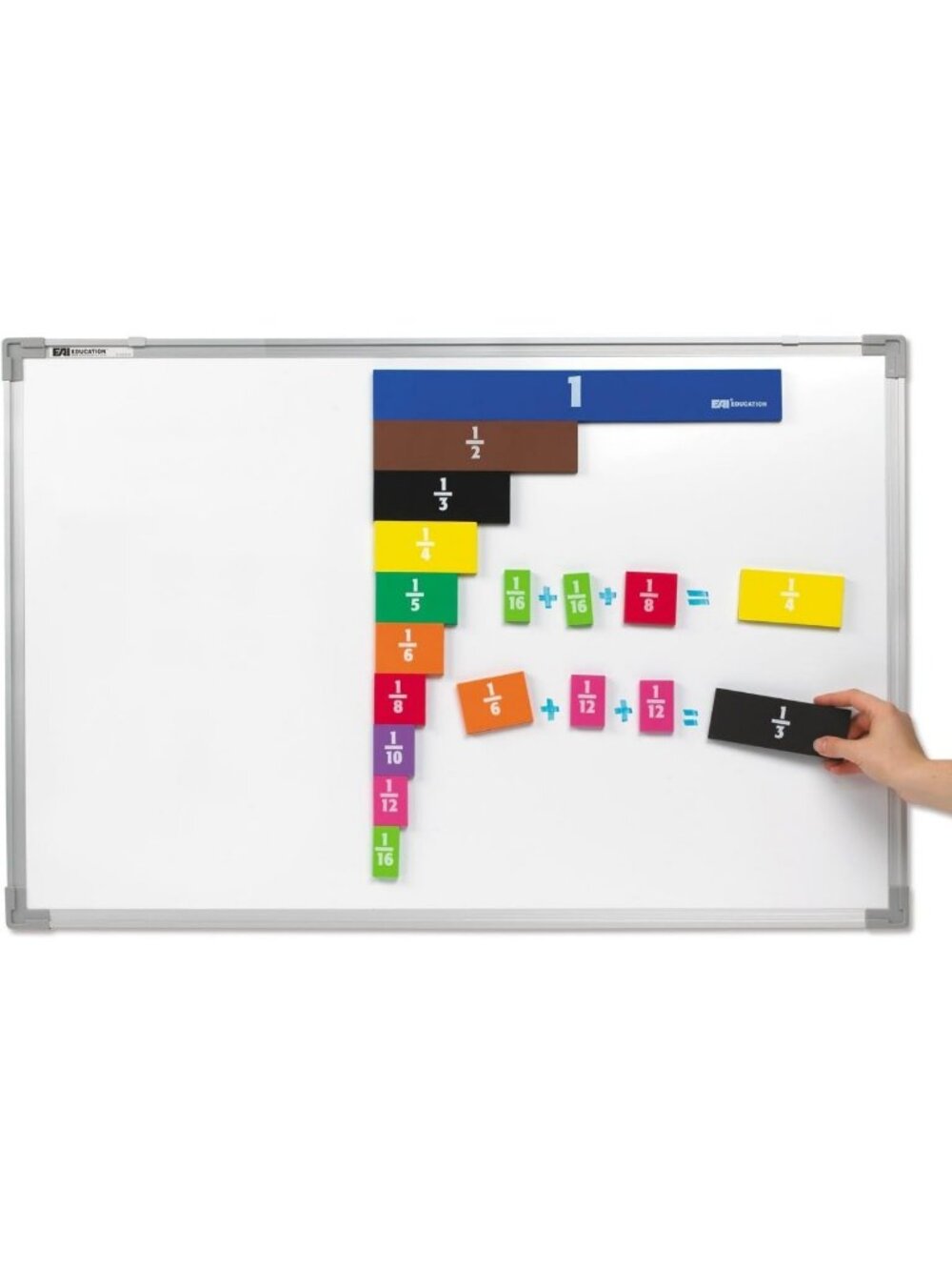 Jumbo Double-Sided Magnetic Fraction Tiles Set - 67 Educational Learning Tools